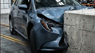 Blue Sedan Crash Test | Hyper-Realistic AI Destruction