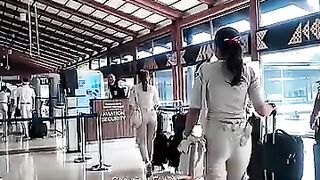 Ready for duty! Super air jet flight attendants.mp4