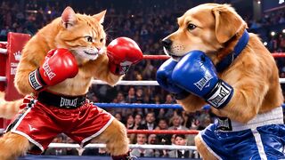 CAT vs DOG Boxing Match… Who Will Win? 😂🥊🐱🐶