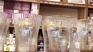 Decorative glass flower pot