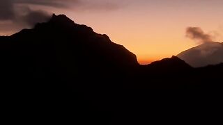 Watching the Morning Sun at Mount Kelud | Golden Sunrise View