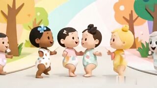 🌈💖 FRIENDS FOREVER, RAINBOW TOGETHER! | Five Babies Rainbow Friendship Song 🎵👶