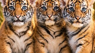 Only 400 Left in the Wild—Then These Tiger Triplets Were Born 🐯