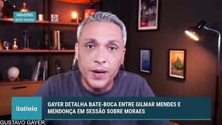 GAYER DETALHA BATE-BOCA ENTRE GILMAR MENDES E MENDONÇA EM SESSÃO SOBRE MORAES NO STF.