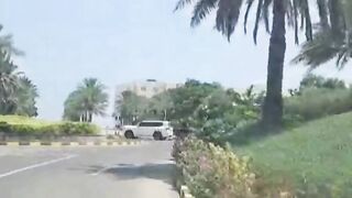 Car drive in city of masqat