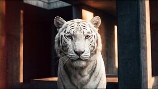 O tigre raro Albino