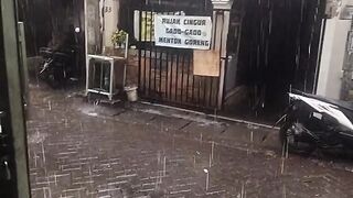 Rain in the city.” 🌧️🏙️
