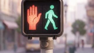 Which signals means to cross road?