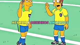 Neymar x turma da mônica x blue lock x simpsons x dandadan 🤯 #futebol #desenhoanimado #shorts