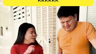 Treinando o marido para quando a vixinha gostosa vim aqui em casa kkkkkkkkkkk