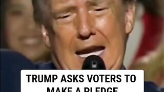 Trump has convention attendees take a pledge #trump