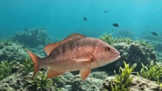 Diver Catches a Red Snapper Underwater | Realistic Fishing Adventure