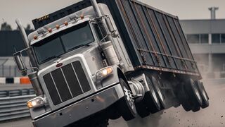 High-Speed Semi-Truck Rollover | Hyper-Realistic AI Crash