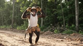 CHIMPE CONSEGUE TRABALHO DE SERVENTE NA OBRA parte 2.mp4