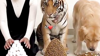 Tiger eating