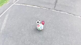A man is playing soccer.