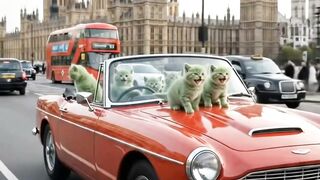 Cat driving car 🚗