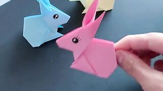 Cara membuat origami kelinci dari kertas untuk pemul