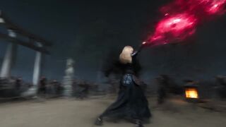 0–3s: Samurai Stands Surrounded → Instant Iaijutsu Draw → Dark Energy Slash Cuts