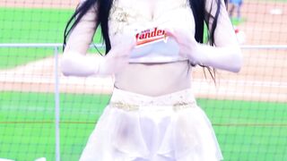 Cute and Beautiful Cheerleader Cheering for Player 5