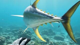 Yellowfin Tuna Underwater Catch | $28–$35/LB