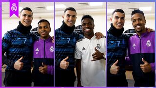 Cristiano Ronaldo visit FormerReal Madridteammates ????????