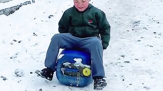 Playing with snow
