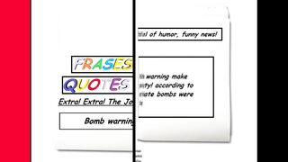 Funny news: Bomb warning make people run! [Quotes and Poems]