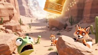 The Golden Water Bottle 🏆💧 | Hilarious Desert Cartoon Chase | Funny 3D Animated Short