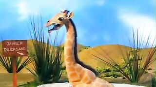 Giraffe in quicksand - Girafa na areia movediça - 모래늪에 빠진 기린