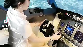 Woman driving Bus On main Road with full Speed