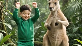 Baby n kangaroo dance 😍