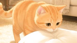 Momen damai kucing orange