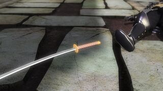 Ninja Gaiden enfrentado um samurai e salvando Rachel