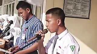 Pembacaan visi misi ketua dan wakil ketua osis