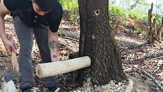 Log cabin construction