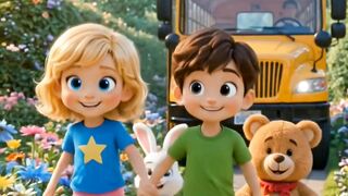 Get ready for a happy new day with Lili, Riku, Bunny and Teddy! 🌞🎒 2