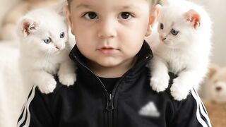 Baby n kitties lovely video ❤️ 2