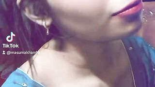 Title: Beautiful Bengali Girl in Blue Saree | Elegant TikTok Portrait Video
