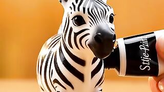 A Tiny Zebra Comes Out of a Paint Tube?! 😱🦓✨