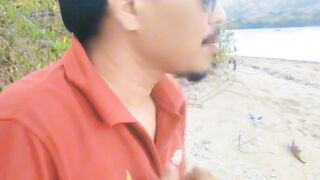 Beach Vibes cool guy in orange polo