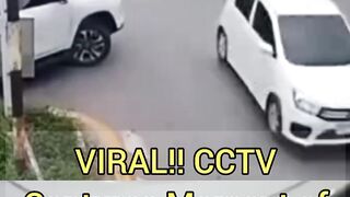 VIRAL!! CCTV Captures Moment of Motorcycle Crash — Rude Drivers Blamed!
