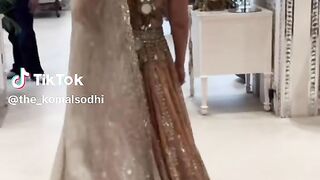 Beautiful Golden Lengha Design
