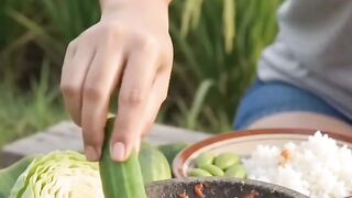 Makan di tengah sawah