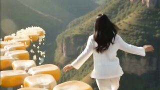 Surreal AI Dream: The Golden Cheese Bridge 🌟 | Would you walk on it?