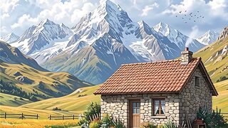 Alpine Cottage Dream: A Cozy Retreat in Swiss Flower Meadows