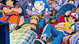 Ultimate Cartoon & Anime Sleepover After a Long Gaming Night