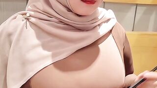 Wanita berkerudung yang gemoy