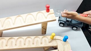 Marble Run on Wooden Track 🟤 | Satisfying Marble Run ASMR | Relaxing & Oddly Satisfying