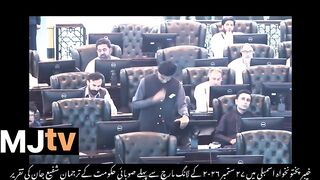 KPK assembly speech by provincial govt spokesman Shafi Jan ahead of 27 Sep 26 March.mp4